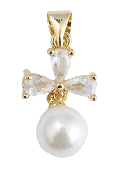 Freshwater Pearl Flower Charm